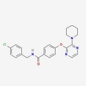 N-(4-chlorobenzyl)-4-{[3-(piperidin-1-yl)pyrazin-2-yl]oxy}benzamide