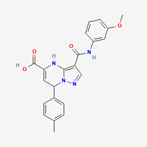 3-[(3-Methoxyphenyl)carbamoyl]-7-(4-methylphenyl)-4,7-dihydropyrazolo[1,5-a]pyrimidine-5-carboxylic acid