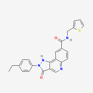 2-(4-ethylphenyl)-3-oxo-N-(thiophen-2-ylmethyl)-3,5-dihydro-2H-pyrazolo[4,3-c]quinoline-8-carboxamide