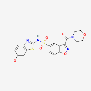 N-(6-Methoxy-1,3-benzothiazol-2-YL)-3-(morpholine-4-carbonyl)-1,2-benzoxazole-5-sulfonamide