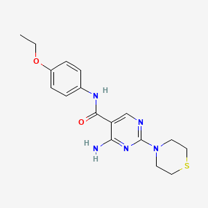 4-amino-N-(4-ethoxyphenyl)-2-(thiomorpholin-4-yl)pyrimidine-5-carboxamide