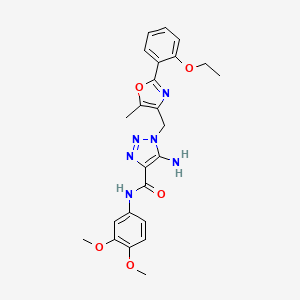 5-amino-N-(3,4-dimethoxyphenyl)-1-{[2-(2-ethoxyphenyl)-5-methyl-1,3-oxazol-4-yl]methyl}-1H-1,2,3-triazole-4-carboxamide