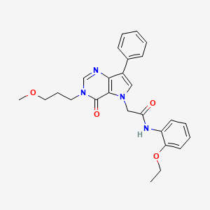 molecular formula C26H28N4O4 B11197816 N-(2-ethoxyphenyl)-2-[3-(3-methoxypropyl)-4-oxo-7-phenyl-3,4-dihydro-5H-pyrrolo[3,2-d]pyrimidin-5-yl]acetamide 