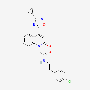 N-[2-(4-chlorophenyl)ethyl]-2-[4-(3-cyclopropyl-1,2,4-oxadiazol-5-yl)-2-oxoquinolin-1(2H)-yl]acetamide