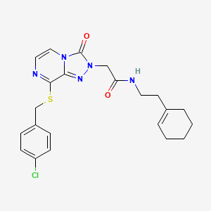 2-{8-[(4-chlorobenzyl)sulfanyl]-3-oxo[1,2,4]triazolo[4,3-a]pyrazin-2(3H)-yl}-N-[2-(cyclohex-1-en-1-yl)ethyl]acetamide