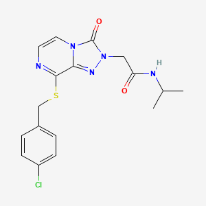 2-{8-[(4-chlorobenzyl)sulfanyl]-3-oxo[1,2,4]triazolo[4,3-a]pyrazin-2(3H)-yl}-N-(propan-2-yl)acetamide