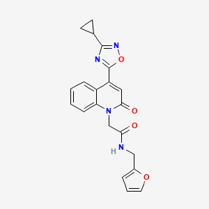 2-[4-(3-cyclopropyl-1,2,4-oxadiazol-5-yl)-2-oxoquinolin-1(2H)-yl]-N-(furan-2-ylmethyl)acetamide