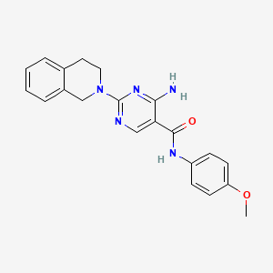 4-amino-2-(3,4-dihydroisoquinolin-2(1H)-yl)-N-(4-methoxyphenyl)pyrimidine-5-carboxamide