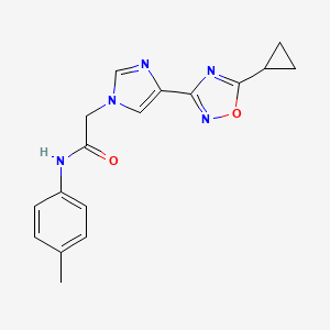 2-[4-(5-cyclopropyl-1,2,4-oxadiazol-3-yl)-1H-imidazol-1-yl]-N-(4-methylphenyl)acetamide