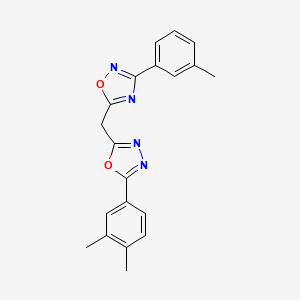 5-{[5-(3,4-Dimethylphenyl)-1,3,4-oxadiazol-2-yl]methyl}-3-(3-methylphenyl)-1,2,4-oxadiazole