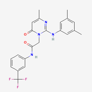 2-{2-[(3,5-dimethylphenyl)amino]-4-methyl-6-oxopyrimidin-1(6H)-yl}-N-[3-(trifluoromethyl)phenyl]acetamide