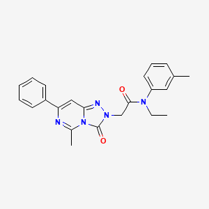 N-ethyl-2-(5-methyl-3-oxo-7-phenyl[1,2,4]triazolo[4,3-c]pyrimidin-2(3H)-yl)-N-(3-methylphenyl)acetamide