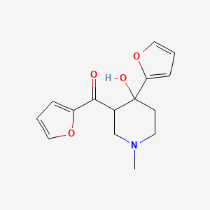 Furan-2-yl[4-(furan-2-yl)-4-hydroxy-1-methylpiperidin-3-yl]methanone