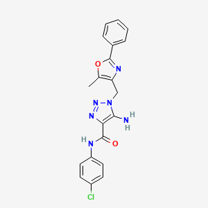 5-amino-N-(4-chlorophenyl)-1-[(5-methyl-2-phenyl-1,3-oxazol-4-yl)methyl]-1H-1,2,3-triazole-4-carboxamide