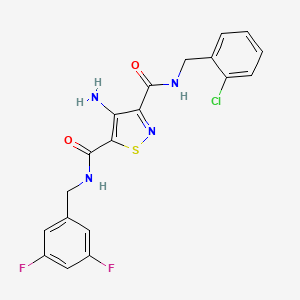 4-amino-N~3~-(2-chlorobenzyl)-N~5~-(3,5-difluorobenzyl)-1,2-thiazole-3,5-dicarboxamide