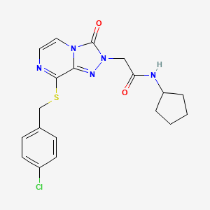 2-{8-[(4-chlorobenzyl)sulfanyl]-3-oxo[1,2,4]triazolo[4,3-a]pyrazin-2(3H)-yl}-N-cyclopentylacetamide