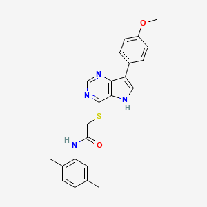 N-(2,5-dimethylphenyl)-2-{[7-(4-methoxyphenyl)-5H-pyrrolo[3,2-d]pyrimidin-4-yl]sulfanyl}acetamide