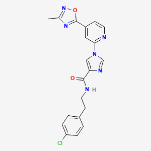 N-[2-(4-chlorophenyl)ethyl]-1-[4-(3-methyl-1,2,4-oxadiazol-5-yl)pyridin-2-yl]-1H-imidazole-4-carboxamide