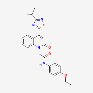 N-(4-ethoxyphenyl)-2-{2-oxo-4-[3-(propan-2-yl)-1,2,4-oxadiazol-5-yl]quinolin-1(2H)-yl}acetamide