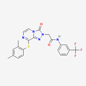 2-{8-[(2,4-dimethylphenyl)sulfanyl]-3-oxo[1,2,4]triazolo[4,3-a]pyrazin-2(3H)-yl}-N-[3-(trifluoromethyl)phenyl]acetamide