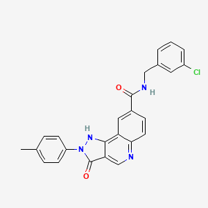 N-(3-chlorobenzyl)-3-oxo-2-(p-tolyl)-3,5-dihydro-2H-pyrazolo[4,3-c]quinoline-8-carboxamide