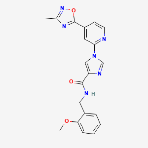 N-(2-methoxybenzyl)-1-[4-(3-methyl-1,2,4-oxadiazol-5-yl)pyridin-2-yl]-1H-imidazole-4-carboxamide