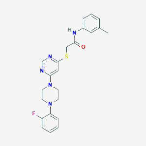 2-((6-(4-(2-fluorophenyl)piperazin-1-yl)pyrimidin-4-yl)thio)-N-(m-tolyl)acetamide