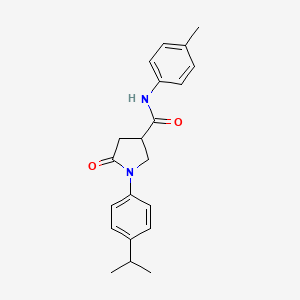 N-(4-methylphenyl)-5-oxo-1-[4-(propan-2-yl)phenyl]pyrrolidine-3-carboxamide