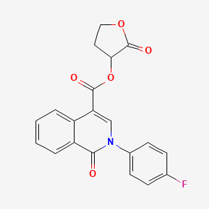 2-Oxotetrahydrofuran-3-yl 2-(4-fluorophenyl)-1-oxo-1,2-dihydroisoquinoline-4-carboxylate