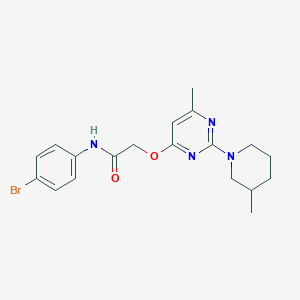 N-(4-bromophenyl)-2-{[6-methyl-2-(3-methylpiperidin-1-yl)pyrimidin-4-yl]oxy}acetamide