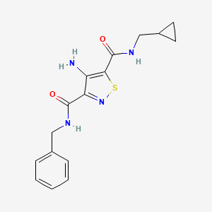 4-amino-N~3~-benzyl-N~5~-(cyclopropylmethyl)-1,2-thiazole-3,5-dicarboxamide