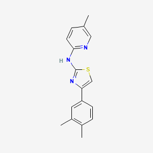 N-[4-(3,4-dimethylphenyl)-1,3-thiazol-2-yl]-5-methylpyridin-2-amine