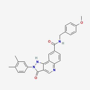 2-(3,4-dimethylphenyl)-N-(4-methoxybenzyl)-3-oxo-3,5-dihydro-2H-pyrazolo[4,3-c]quinoline-8-carboxamide