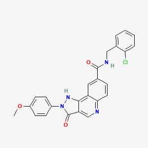 N-[(2-chlorophenyl)methyl]-2-(4-methoxyphenyl)-3-oxo-2H,3H,5H-pyrazolo[4,3-c]quinoline-8-carboxamide