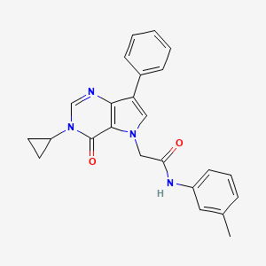 2-(3-cyclopropyl-4-oxo-7-phenyl-3,4-dihydro-5H-pyrrolo[3,2-d]pyrimidin-5-yl)-N-(3-methylphenyl)acetamide