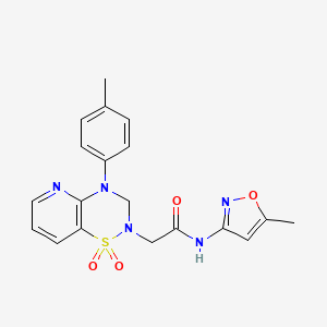 N-(5-methyl-1,2-oxazol-3-yl)-2-[4-(4-methylphenyl)-1,1-dioxido-3,4-dihydro-2H-pyrido[2,3-e][1,2,4]thiadiazin-2-yl]acetamide