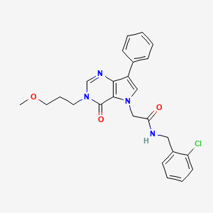 N-(2-chlorobenzyl)-2-[3-(3-methoxypropyl)-4-oxo-7-phenyl-3,4-dihydro-5H-pyrrolo[3,2-d]pyrimidin-5-yl]acetamide