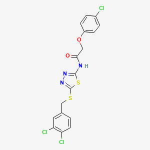 2-(4-chlorophenoxy)-N-(5-((3,4-dichlorobenzyl)thio)-1,3,4-thiadiazol-2-yl)acetamide