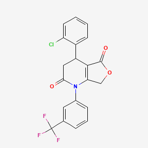 4-(2-chlorophenyl)-1-[3-(trifluoromethyl)phenyl]-4,7-dihydrofuro[3,4-b]pyridine-2,5(1H,3H)-dione