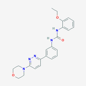 molecular formula C23H25N5O3 B11198160 1-(2-Ethoxyphenyl)-3-(3-(6-morpholinopyridazin-3-yl)phenyl)urea 