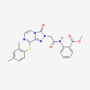 methyl 2-[({8-[(2,4-dimethylphenyl)sulfanyl]-3-oxo[1,2,4]triazolo[4,3-a]pyrazin-2(3H)-yl}acetyl)amino]benzoate