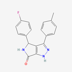 4-(4-fluorophenyl)-3-(4-methylphenyl)-4,5-dihydropyrrolo[3,4-c]pyrazol-6(1H)-one