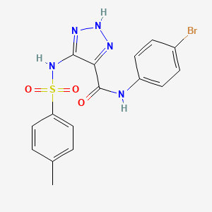 N-(4-Bromophenyl)-5-(4-methylbenzenesulfonamido)-1H-1,2,3-triazole-4-carboxamide