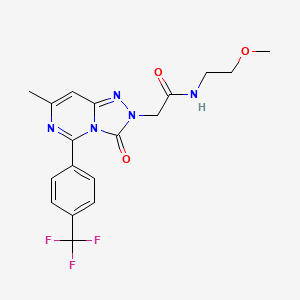 N-(2-methoxyethyl)-2-{7-methyl-3-oxo-5-[4-(trifluoromethyl)phenyl][1,2,4]triazolo[4,3-c]pyrimidin-2(3H)-yl}acetamide