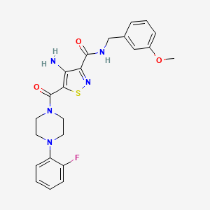 4-amino-5-{[4-(2-fluorophenyl)piperazin-1-yl]carbonyl}-N-(3-methoxybenzyl)-1,2-thiazole-3-carboxamide