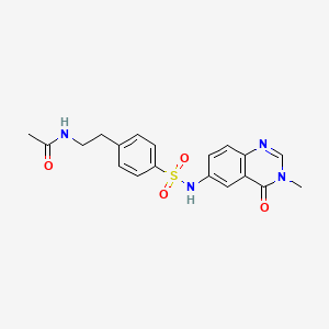 molecular formula C19H20N4O4S B11198235 N-(2-{4-[(3-methyl-4-oxo-3,4-dihydroquinazolin-6-yl)sulfamoyl]phenyl}ethyl)acetamide 