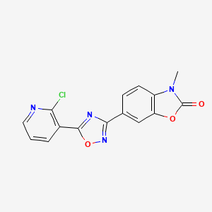 2(3H)-Benzoxazolone, 6-[5-(2-chloro-3-pyridinyl)-1,2,4-oxadiazol-3-yl]-3-methyl-