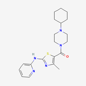 N-[5-(4-Cyclohexylpiperazine-1-carbonyl)-4-methyl-1,3-thiazol-2-YL]pyridin-2-amine