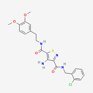 4-amino-N~3~-(2-chlorobenzyl)-N~5~-[2-(3,4-dimethoxyphenyl)ethyl]-1,2-thiazole-3,5-dicarboxamide