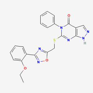 6-({[3-(2-ethoxyphenyl)-1,2,4-oxadiazol-5-yl]methyl}sulfanyl)-5-phenyl-1H,4H,5H-pyrazolo[3,4-d]pyrimidin-4-one